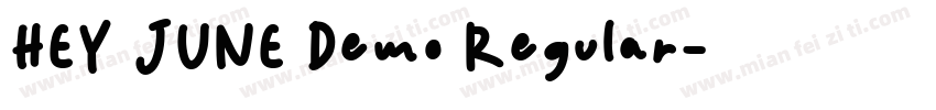 HEY JUNE Demo Regular字体转换